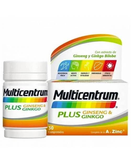Multicentrum Plus Ginseng &amp; Ginkgo 30 Comprimidos