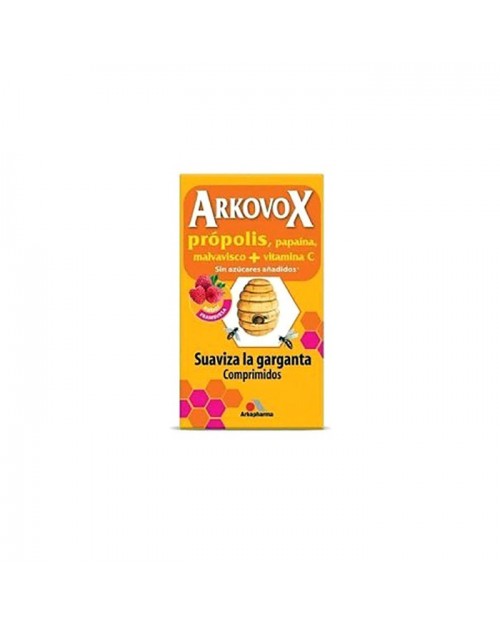 Arkovox própolis + vitamina C sabor frambuesa 24comp